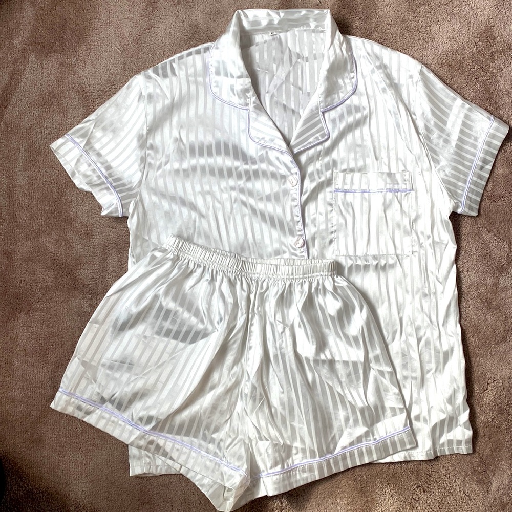 White Bridal PJ Set